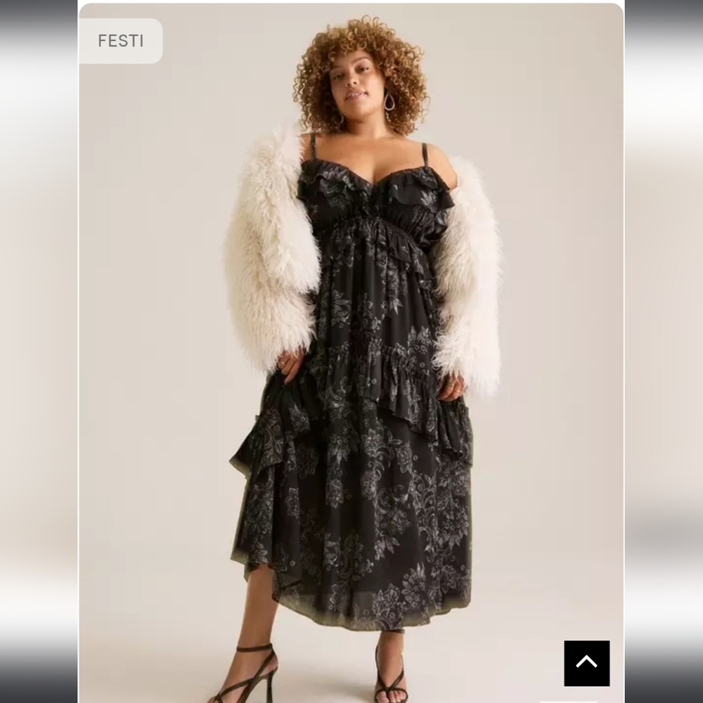 Black Floral Women's Dress